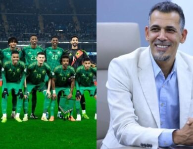 يونس محمود ولاعبو المنتخب السعودي