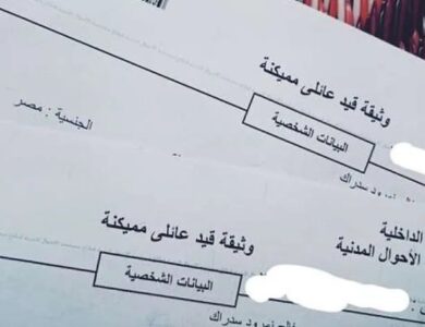 استخراج القيد العائلي المميكن 2025