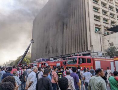 حريق سنترال رمسيس