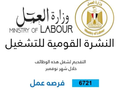 فرص عمل جديدة من وزارة العمل