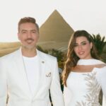 عقد قران هايدي موسى ومحمد غانم أمام الأهرامات