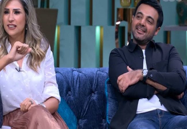 عمرو محمود ياسين وزوجته آيات أباظة