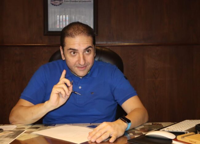 المهندس متى بشاي رئيس لجنة التجارة الداخلية بالشعبة العامة للمستوردين بالاتحاد العام للغرف التجارية