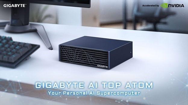 "جيجابايت" تطلق حاسوبها الفائق للذكاء الاصطناعي الشخصي "AI TOP ATOM"