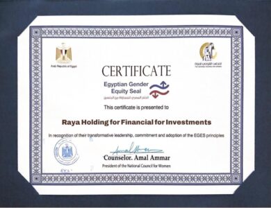 Raya Holding and Five of its Portfolio Companies Awarded Egyptian Gender Equity Seal by the National Council for Women