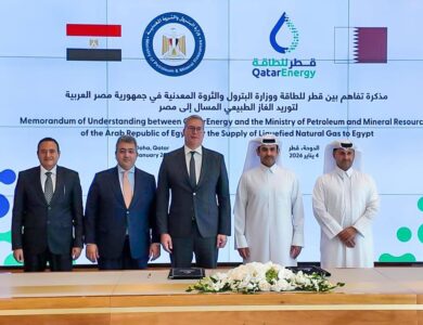 توقيع مذكرة تفاهم بين مصر وقطر في مجالات الطاقة والغاز الطبيعي