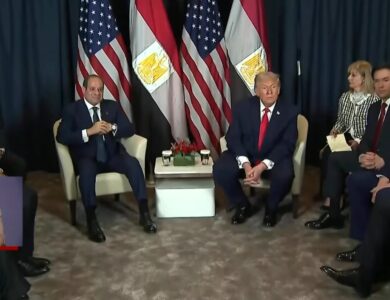 لقاء الرئيس السيسي وترامب في دافوس