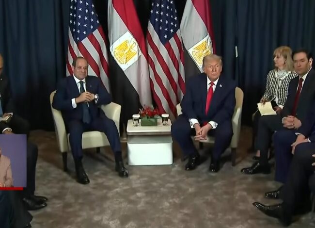 لقاء الرئيس السيسي وترامب في دافوس