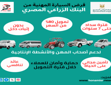 قرض السيارة من البنك الزراعي المصري