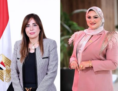 إيمان المليجي رئيس مجلس إدارة شركة جولدن بوينت والمهندسة رندا المنشاوي وزيرة الإسكان