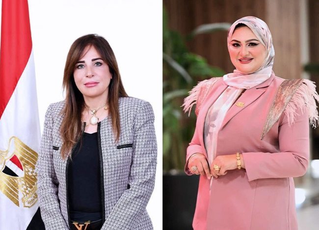 إيمان المليجي رئيس مجلس إدارة شركة جولدن بوينت والمهندسة رندا المنشاوي وزيرة الإسكان