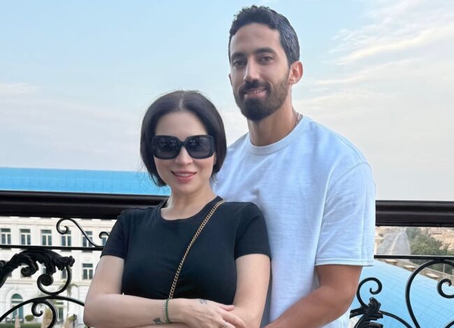 مي عز الدين وزوجها أحمد تيمور