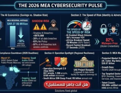 تقرير فيكسد سوليوشنز عن اتجاهات الأمن السيبراني في المنطقة