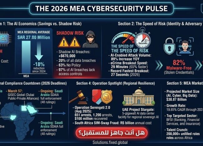 تقرير فيكسد سوليوشنز عن اتجاهات الأمن السيبراني في المنطقة