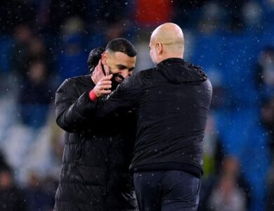 محمد صلاح مع بيب جوارديولا