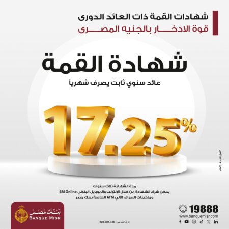 شهادة القمة الثلاثية من بنك مصر