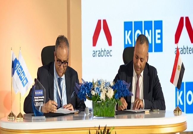 توقيع اتفاقية بين KONE مصر وأرابتك