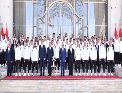 الرئيس السيسي يستقبل منتخب مصر