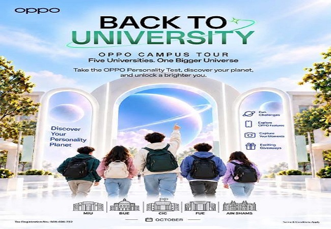 جولة «Your Campus, Your Planet» من OPPO مصر تنطلق في خمس من أبرز الجامعات المصرية