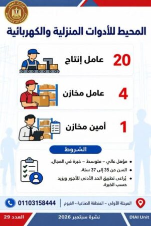 طرح 958 فرصة عمل جديدة في 43 شركة خاصة داخل 12 محافظة
